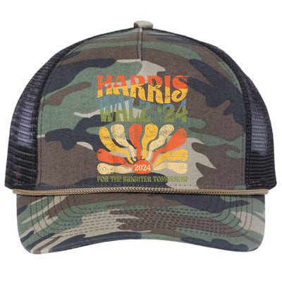 Harris Waltz 2024 Election Kamala Harris Tim Waltz 2024 Retro Rope Trucker Hat Cap