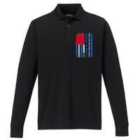 Harris Walz 2024 Mind Your Own Damn Business Performance Long Sleeve Polo