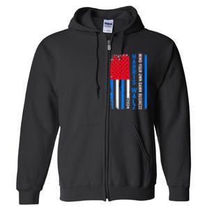 Harris Walz 2024 Mind Your Own Damn Business Full Zip Hoodie