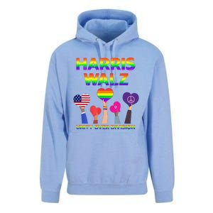 Harris Waltz 2024 Unity Over Division Kamala Harris Tim Walz Unisex Surf Hoodie