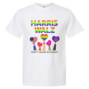 Harris Waltz 2024 Unity Over Division Kamala Harris Tim Walz Garment-Dyed Heavyweight T-Shirt