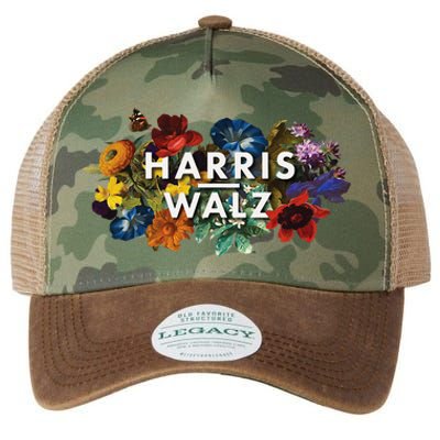 Harris Walz 2024 Floral Feminine Women Harris Waltz 2024 Gift Legacy Tie Dye Trucker Hat