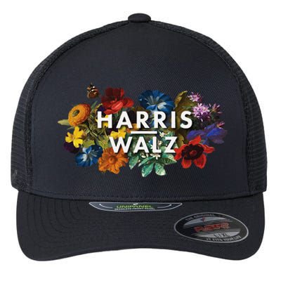 Harris Walz 2024 Floral Feminine Women Harris Waltz 2024 Gift Flexfit Unipanel Trucker Cap