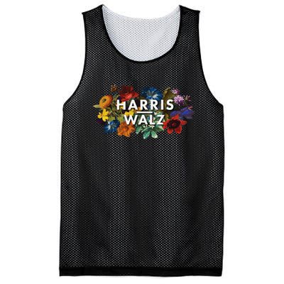 Harris Walz 2024 Floral Feminine Women Harris Waltz 2024 Gift Mesh Reversible Basketball Jersey Tank