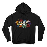 Harris Walz 2024 Floral Feminine Women Harris Waltz 2024 Gift Tall Hoodie