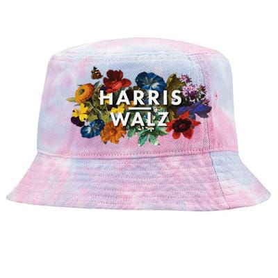 Harris Walz 2024 Floral Feminine Women Harris Waltz 2024 Gift Tie-Dyed Bucket Hat