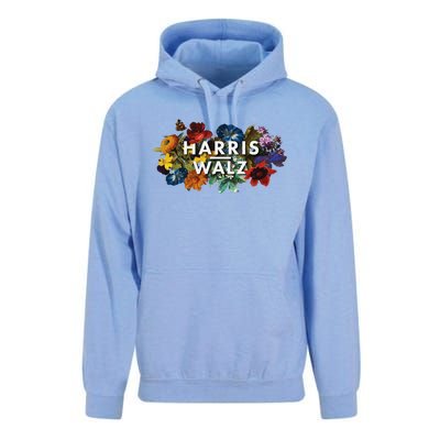 Harris Walz 2024 Floral Feminine Women Harris Waltz 2024 Gift Unisex Surf Hoodie