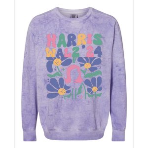 Harris Walz 24 Colorblast Crewneck Sweatshirt