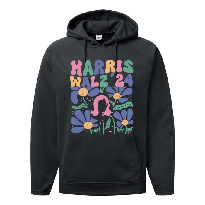 Harris Walz 24 Performance Fleece Hoodie