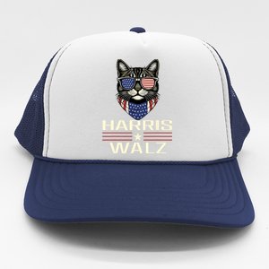 Harris Walz 2024 Childless Cat Lady Democratic Vp President Trucker Hat