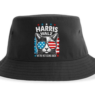 Harris Waltz 2024 Election Harris Waltz WeRe Not Going Back Gift Sustainable Bucket Hat