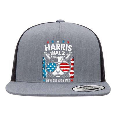 Harris Waltz 2024 Election Harris Waltz WeRe Not Going Back Gift Flat Bill Trucker Hat