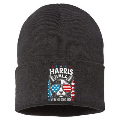 Harris Waltz 2024 Election Harris Waltz WeRe Not Going Back Gift Sustainable Knit Beanie