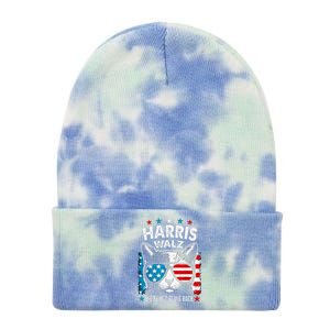 Harris Waltz 2024 Election Harris Waltz WeRe Not Going Back Gift Tie Dye 12in Knit Beanie