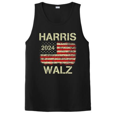 Harris Walz 2024 Kamala Harris 2024 Tim Walz 2024 Usa Flag Gift PosiCharge Competitor Tank