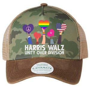 Harris Waltz 2024 Unity Over Division Lgbtq Equality Legacy Tie Dye Trucker Hat