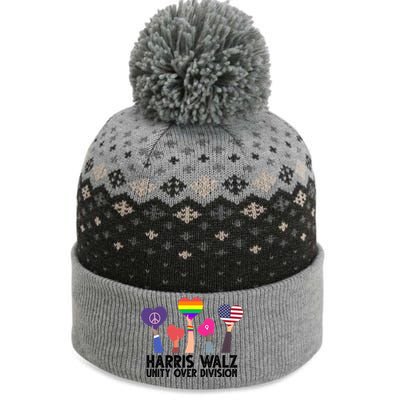 Harris Waltz 2024 Unity Over Division Lgbtq Equality The Baniff Cuffed Pom Beanie