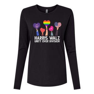 Harris Waltz 2024 Unity Over Division Lgbtq Equality Womens Cotton Relaxed Long Sleeve T-Shirt