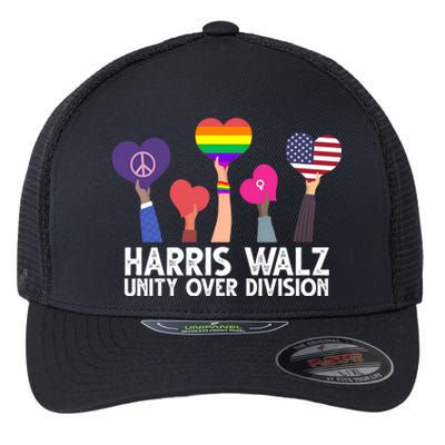 Harris Waltz 2024 Unity Over Division Lgbtq Equality Flexfit Unipanel Trucker Cap