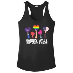 Harris Waltz 2024 Unity Over Division Lgbtq Equality Ladies PosiCharge Competitor Racerback Tank