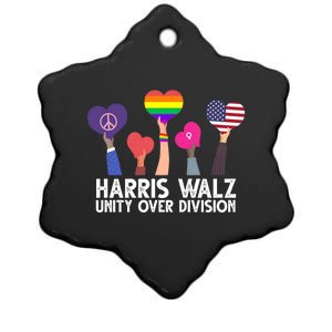 Harris Waltz 2024 Unity Over Division Lgbtq Equality Ceramic Star Ornament