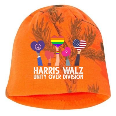 Harris Waltz 2024 Unity Over Division Lgbtq Equality Kati - Camo Knit Beanie