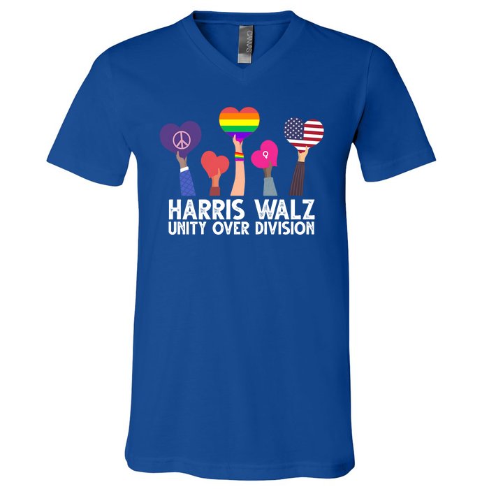 Harris Waltz 2024 Unity Over Division Lgbtq Equality V-Neck T-Shirt