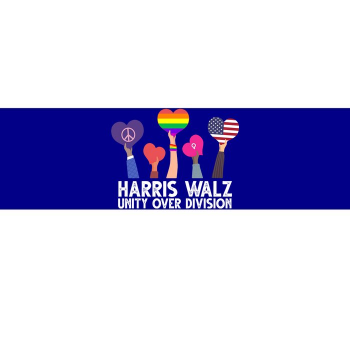 Harris Waltz 2024 Unity Over Division Lgbtq Equality Bumper Sticker