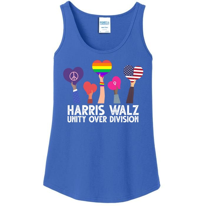 Harris Waltz 2024 Unity Over Division Lgbtq Equality Ladies Essential Tank