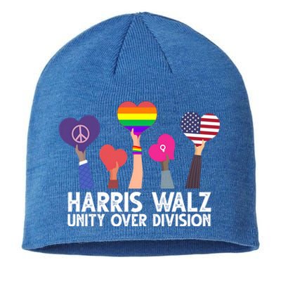 Harris Waltz 2024 Unity Over Division Lgbtq Equality Sustainable Beanie