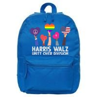 Harris Waltz 2024 Unity Over Division Lgbtq Equality 16 in Basic Backpack