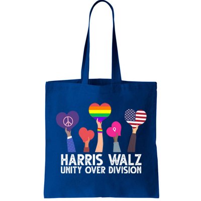 Harris Waltz 2024 Unity Over Division Lgbtq Equality Tote Bag