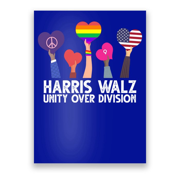 Harris Waltz 2024 Unity Over Division Lgbtq Equality Poster