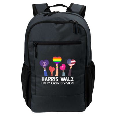 Harris Waltz 2024 Unity Over Division Lgbtq Equality Daily Commute Backpack