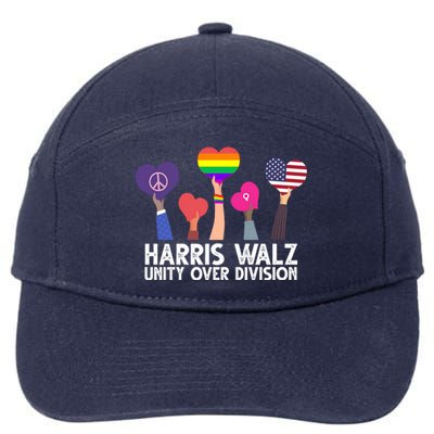 Harris Waltz 2024 Unity Over Division Lgbtq Equality 7-Panel Snapback Hat