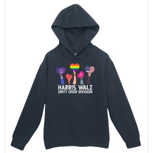 Harris Waltz 2024 Unity Over Division Lgbtq Equality Urban Pullover Hoodie