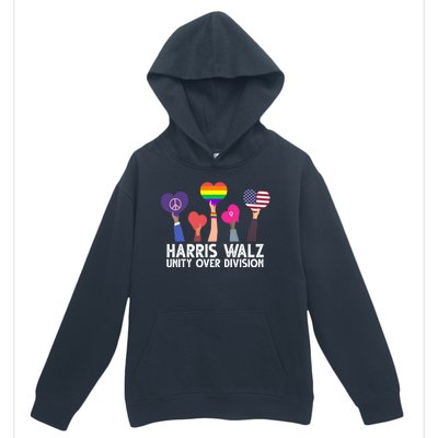 Harris Waltz 2024 Unity Over Division Lgbtq Equality Urban Pullover Hoodie