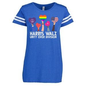 Harris Waltz 2024 Unity Over Division Lgbtq Equality Enza Ladies Jersey Football T-Shirt