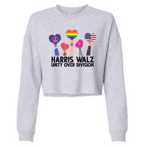 Harris Waltz 2024 Unity Over Division Lgbtq Equality Cropped Pullover Crew