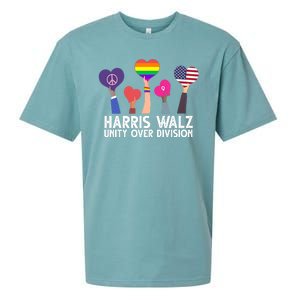 Harris Waltz 2024 Unity Over Division Lgbtq Equality Sueded Cloud Jersey T-Shirt