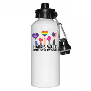 Harris Waltz 2024 Unity Over Division Lgbtq Equality Aluminum Water Bottle