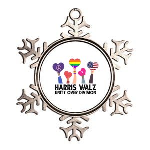 Harris Waltz 2024 Unity Over Division Lgbtq Equality Metallic Star Ornament