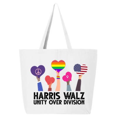 Harris Waltz 2024 Unity Over Division Lgbtq Equality 25L Jumbo Tote