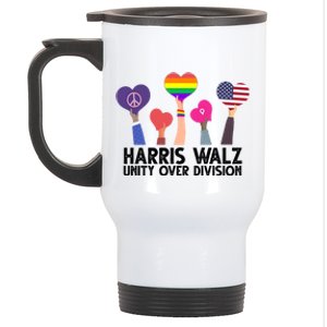 Harris Waltz 2024 Unity Over Division Lgbtq Equality Stainless Steel Travel Mug