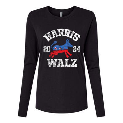 Harris Waltz 2024 Election Kamala Harris Tim Waltz 2024 Womens Cotton Relaxed Long Sleeve T-Shirt