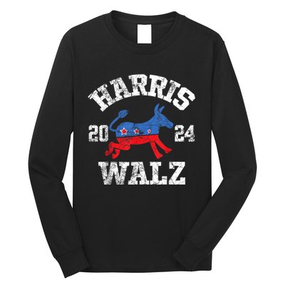 Harris Waltz 2024 Election Kamala Harris Tim Waltz 2024 Long Sleeve Shirt