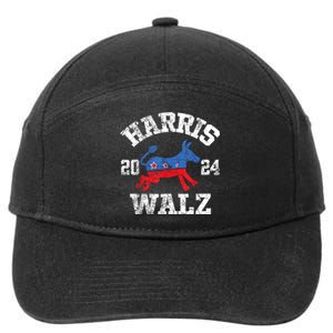 Harris Waltz 2024 Election Kamala Harris Tim Waltz 2024 7-Panel Snapback Hat