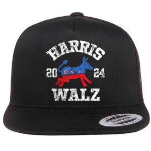 Harris Waltz 2024 Election Kamala Harris Tim Waltz 2024 Flat Bill Trucker Hat