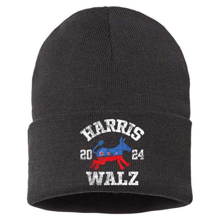 Harris Waltz 2024 Election Kamala Harris Tim Waltz 2024 Sustainable Knit Beanie