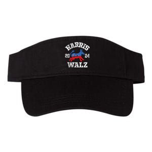 Harris Waltz 2024 Election Kamala Harris Tim Waltz 2024 Valucap Bio-Washed Visor